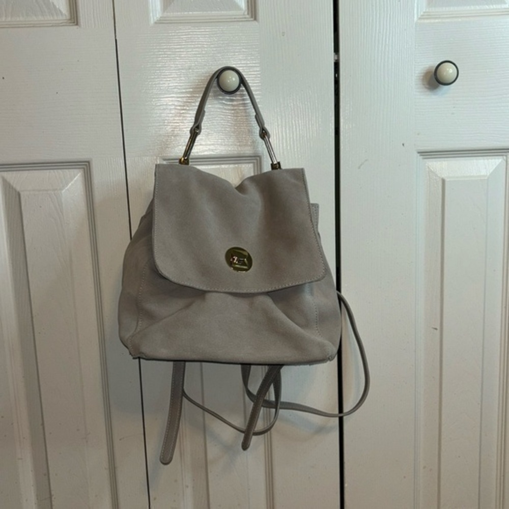 Moda Luxe Antoinette Gray Convertible Backpack Purse Vegan Leather Travel Work